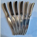 Set of 6 WMF German made SP table knives, fully marked in good used condition.