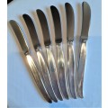 Set of 6 WMF German made SP table knives, fully marked in good used condition.