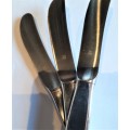 Second Set of 6 WMF German made SP table knives, fully marked in good used condition.