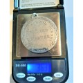 Interesting large solid silver Medallion Tolling School Surrey HM London 1865 36.3gr