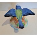 Seldom seen in this excellent condition-Denby China Blue Bird in flight on base.