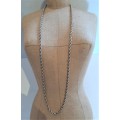 Another Heavy and longer 62cm twist rope design solid 925 silver neck chain working clasp, 14.9gr