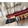 Royal Crown Derby Imari pattern porcelain handle cheese knife boxed, excellent unused condition.