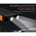 AT-77 - Solar Powered 20000mAh Power Bank - Dual USB Output & Flashlight  - Orange
