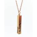 3D Bar Necklace - Can engrave up to 4 names - Silver or Rose Gold