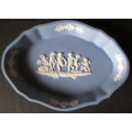 Wedgwood Blue Jasperware Oval Pin Dish