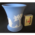 Wedgwood Blue Jasperware Trumpet Vase