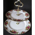 Royal Albert 2 Tier Cake Stand 'Old Country Roses'