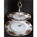 Royal Albert 2 Tier Cake Stand 'Old Country Roses'