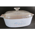 Corning Ware 'Country Cornflower' Dish with Lid A-2-B 2 Liter