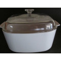 Corning Ware Frost White Dutch Oven Casserole Dish with Lid A-5-B 5 Liter