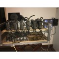 *** NO RESERVE *** Crypto Mining Rig 2 x RX580 8Gb 5 x RX570 4Gb 203Mh/s