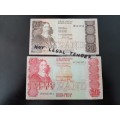 Complete Collection of 1980's Gerhard de Kock Banknotes! R 50 to R 2! Bid for lot!