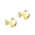 9ct YELLOW GOLD HALF-BALL STUD EARRINGS (NEW - WITH VALUATION CERTIFICATE)