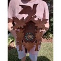 BLACK FOREST CUCKOO CLOCK IS EXTREMELY LARGE - 100% COMPLETE AND WORKING - MADE IN WESTERN GERMANY