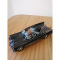 1966 Corgi 267 Die Cast Batmobile Black Near Mint Working Condition With Batman Robin