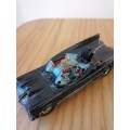 1966 Corgi 267 Die Cast Batmobile Black Near Mint Working Condition With Batman Robin