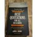Best Quotations for all Occasions - Henry