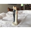 Adorable cake topper - bride and groom