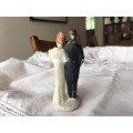 Adorable cake topper - bride and groom