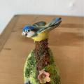 #10 Beautiful Staffordshire pottery bird on a log