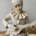 #24 Large and heavy carved Pierrot figurine