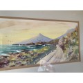 Beautiful Oil Painting Of Lions Head By H Anderson