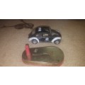 Vintage Tin rattle. and VW classic police beetle lot