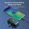 Bluetooth earphones with 2000mAh power bank charger case - Black