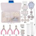 ***DIY*** 3 Layers Glass Pearl / Chandelier Charm Necklace, Bracelet and Earrings Kit + Tools