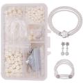 ***DIY*** 3 Layers Glass Pearl / Chandelier Charm Necklace, Bracelet and Earrings Kit + Tools