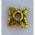 10pc, 7mm  Tibetan Style Antique Gold Tone Bead Caps
