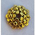 10pc, 11mm  Tibetan Style Antique Gold Tone Bead Caps