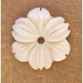 1pc x 20mm Flower / Cream / Natural / Freshwater Pearl Bead