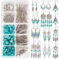 ***DIY*** 10 Pairs / Synthetic Turquoise Beads Earring Kit ***