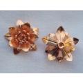 1pc x (16x6mm) Rose Gold Tone / Flower / Metal Bead Cap / Spacer Bead