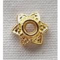 10p x, 7mm / 18K Gold Plated /  Tibetan Style  Bead Caps