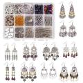 ***DIY*** 10 Pairs /  Tibetan Style Chandelier Components/Glass Beads / Earing Making Kit