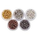 5 Colors +/- 700 pc x 4mm / Round / Iron / Spacer Beads/ +/- 140pc Per Color