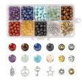 ^^Beading Kit^^  560Pcs  Gemstone Beads Chakra Yoga Healing Stone / Finding Kit