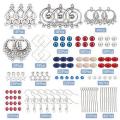 ***DIY*** 10 Pairs  / Glass Beads / Alloy Findings / Silver Tone / Dangle Earing / Making Kit