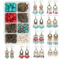 ***DIY*** 10 Pairs /  Tibetan Style Chandelier Components/Natural &  Synthetic / Earing Making Kit
