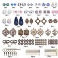 ***DIY*** 10 Pairs /  Tibetan Style  Components/Porcelain Beads / Earing Making Kit
