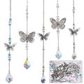 ***DIY***  Sun Catcher / Butterfly / Glass Beads / Glass Pendants / Stainless Steel Making Kit