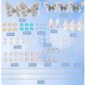 ***DIY***  Sun Catcher / Butterfly / Glass Beads / Glass Pendants / Stainless Steel Making Kit