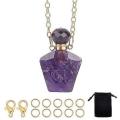 ***DIY*** Natural Amethyst / Openable Perfume Bottle Pendant / Necklace Making Kit