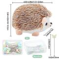 50Pcs Iron Pins With Plastic Butterfly Heads and Hedgehog Shape Pin Cushion