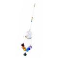 1Pc Sun Catcher / Moon Pendant   / Chakra / Faceted Drop  Glass Beads / Iron Cable +/- 45cm