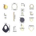 ***DIY*** 6 Pairs  Black Pendant / Gold Tone Stainless Steel Findings /  Earring Making Kit