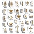 170g ( Between 90 & 100pc) Assorted  /  Tibetan Style  / Antique Gold  Tone Charms